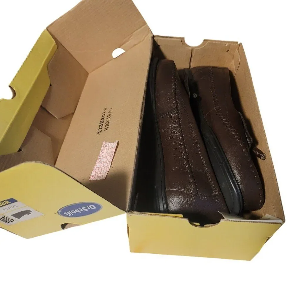 Dr Scholls Women's Brown Leather Tassel Loafers Size 10 W E23-4P‎
